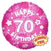70th Birthday Pink