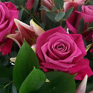 Rose and Lily Aqua Bouquet