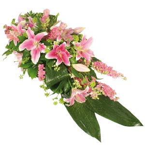 Pink Lily Casket Spray