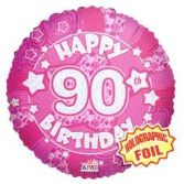 90th Birthday Pink