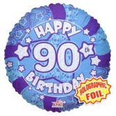 90th Birthday Blue
